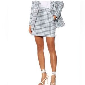 Veronica Beard Arezzo houndstooth lined skirt